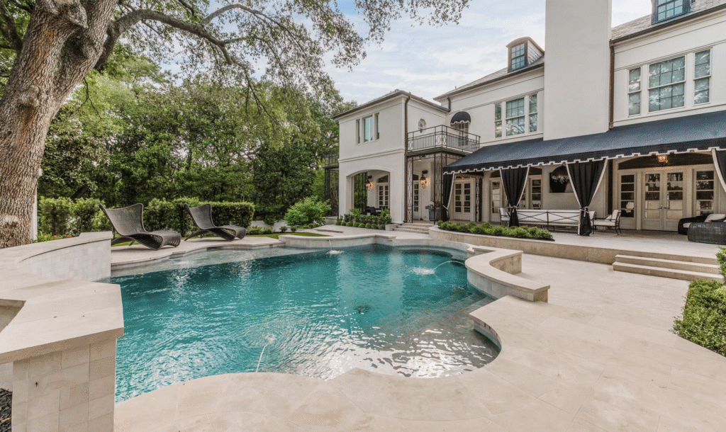The pool terrace at 1069 Kirby Drive is one of many new features at the home which has been completely reimagined. 